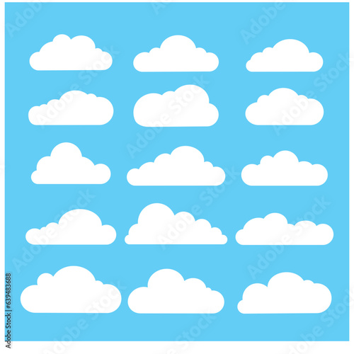 cloud vector illustration, cloud symbol, cloud set