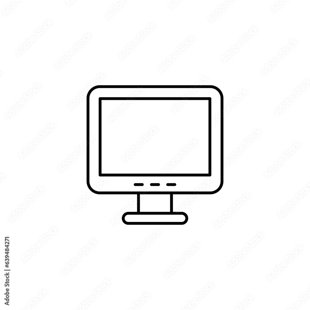 Computer icon design with white background stock illustration Computer icon design with white background stock illustration