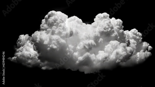 White cloud on black background 
