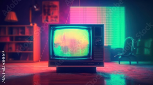 Old tv vintage color 