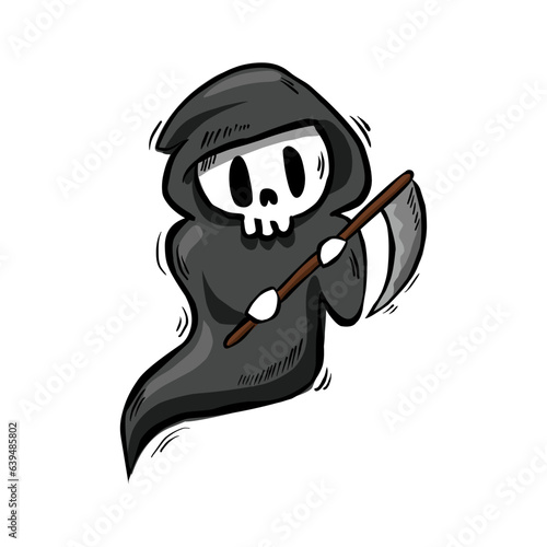 grim reaper cartoon vector