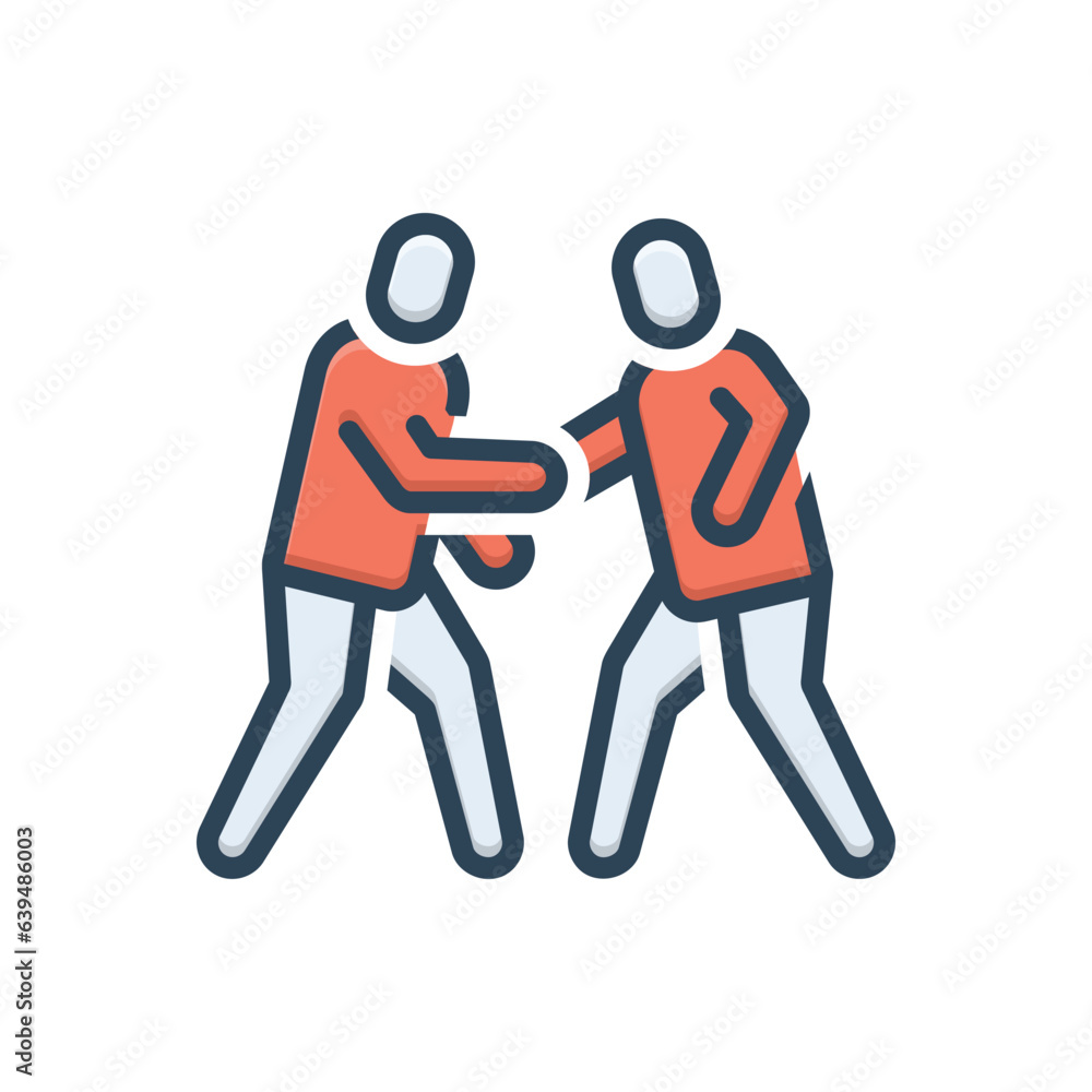 Obraz premium Color illustration icon for greetings 