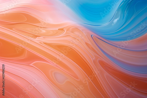 Pastel colors blended together in a fluid painting
