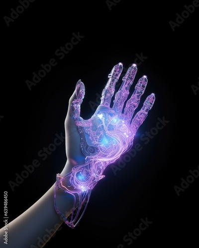 hand with cells