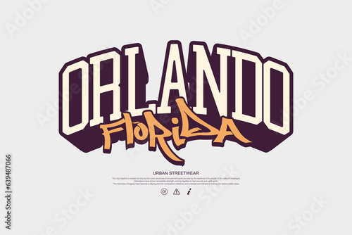 Creative streetwear us city typography concept vector graphic template design	