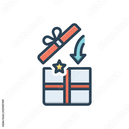 Color illustration icon for specialized 