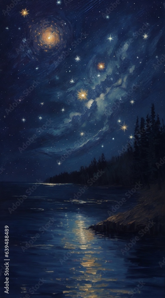 night sky and moon, night sky with stars, night sky with stars and clouds, starry night
