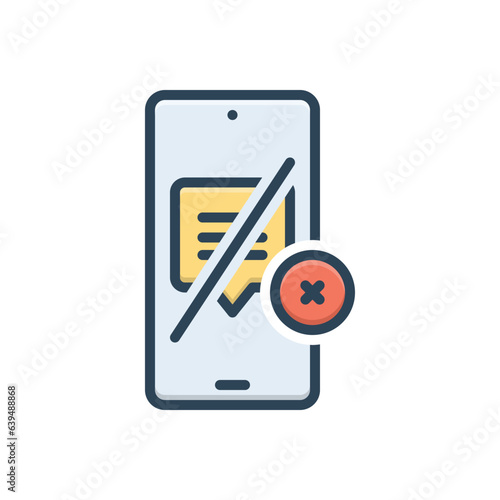 Color illustration icon for disable 