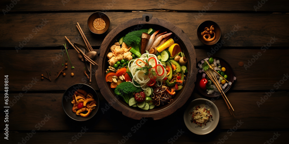 Korean traditional food asian cuisine stylish and creative
