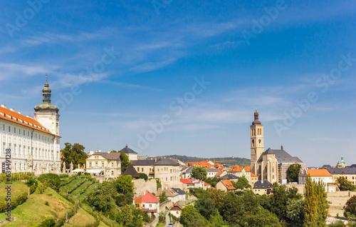 Skyline with the Jesuit College and church tower of Kutna Hora, Czech Republic