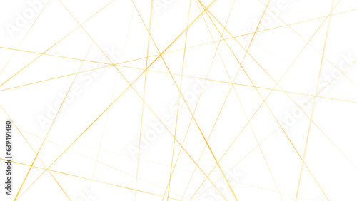Golden and white pattern of thin undulating lines arranged diagonally. Random diagonal lines. Bright golden lines on white background - Vector illustration