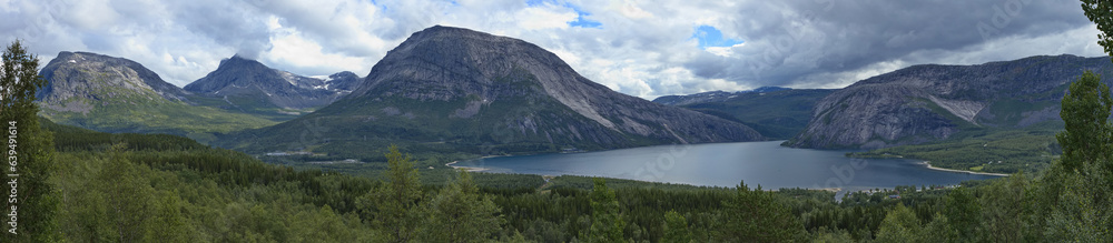 Lake Njuorjojavri in Nordland county, Norway, Europe
