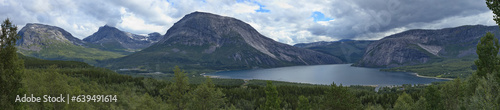 Lake Njuorjojavri in Nordland county  Norway  Europe 