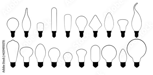 The set of electric lamp silhouettes.