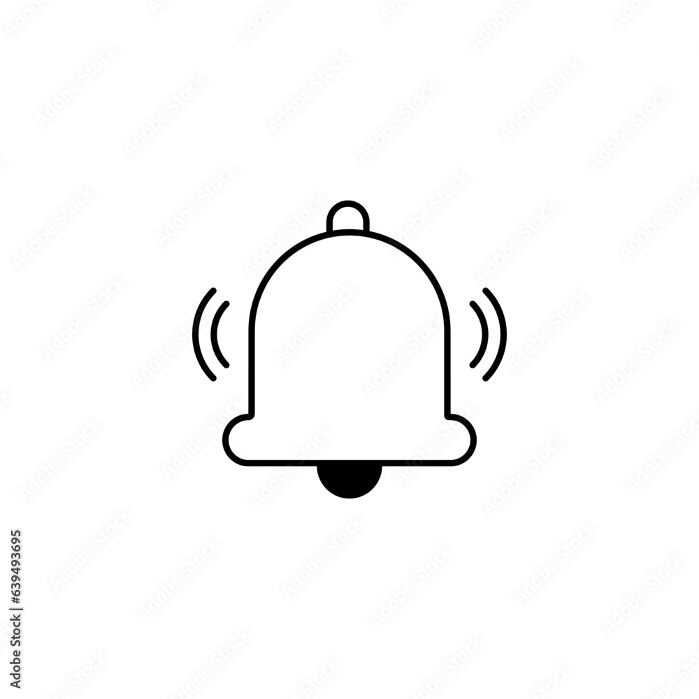 Bell icon design with white background stock illustration Bell icon design with white background stock illustration