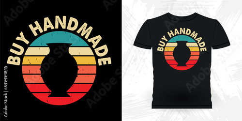 Funny Ceramic Artist Retro Vintage Pottery Maker T-shirt Design