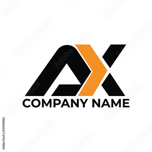 AX letter logo design Vector