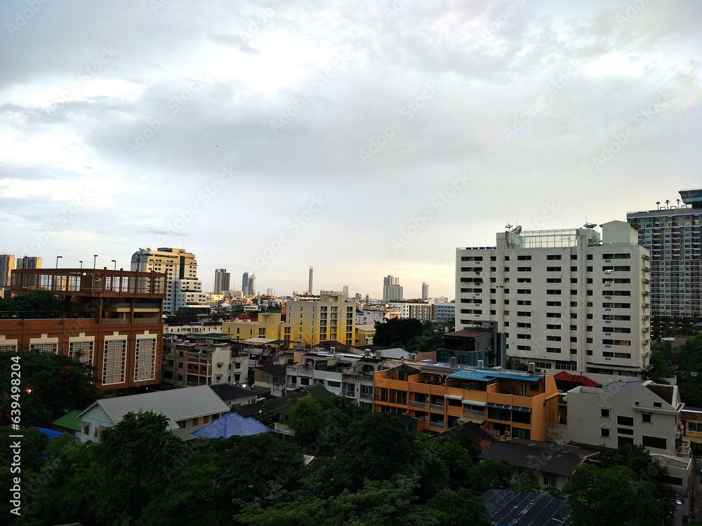 Fototapeta premium Cityscape of Bangkok, City Architecture, Landscape of Bangkok...,