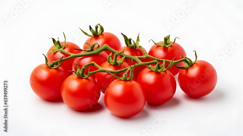 a branch with tomatoes on a white background © Oleksandr