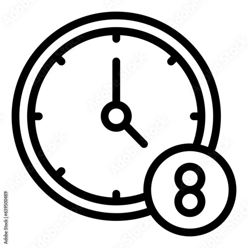 Working Hours outline icon