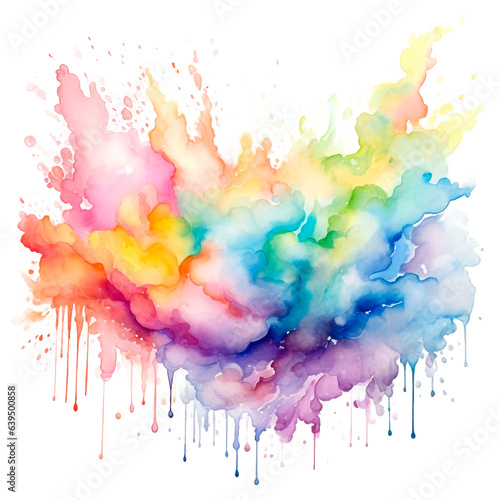 abstract watercolor splashes  generative AI