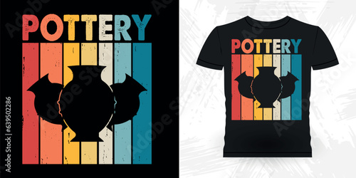 Funny Ceramic Artist Retro Vintage Pottery Maker T-shirt Design