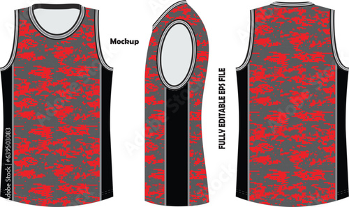 Basketball Jersey Mock up front and back view for clubs Vectors 