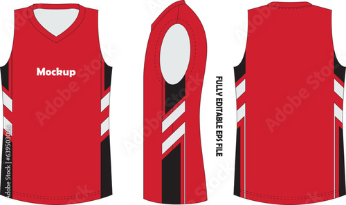 Basketball Jersey Mock up front and back view for clubs Vectors 