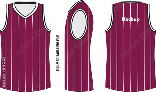 Basketball Jersey Mock up front and back view for clubs Vectors 