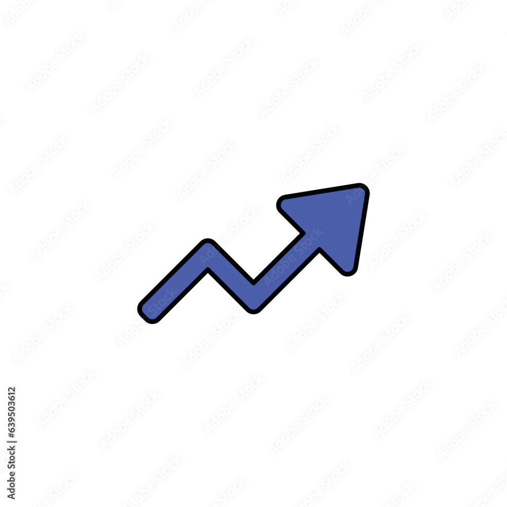 Trend Up icon design with white background stock illustration Trend Up icon design with white background stock illustration
