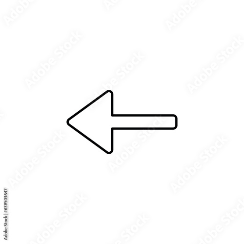 Left Arrow icon design with white background stock illustration