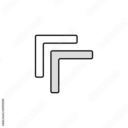 Chevron icon design with white background stock illustration