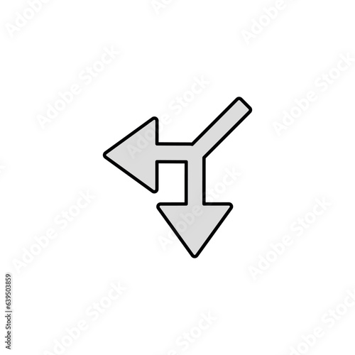 Split icon design with white background stock illustration
