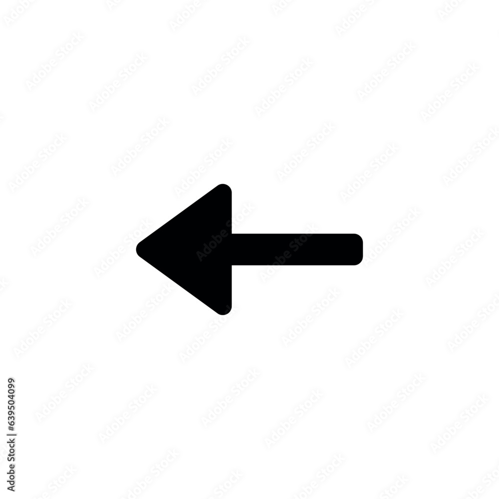 Left Arrow icon design with white background stock illustration Left Arrow icon design with white background stock illustration