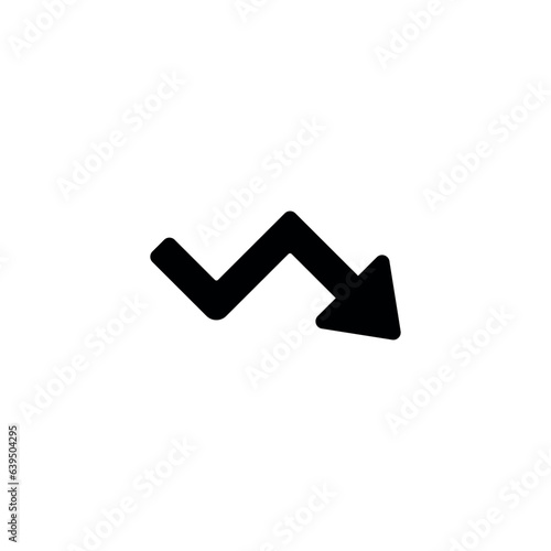 Zig Zag icon design with white background stock illustration