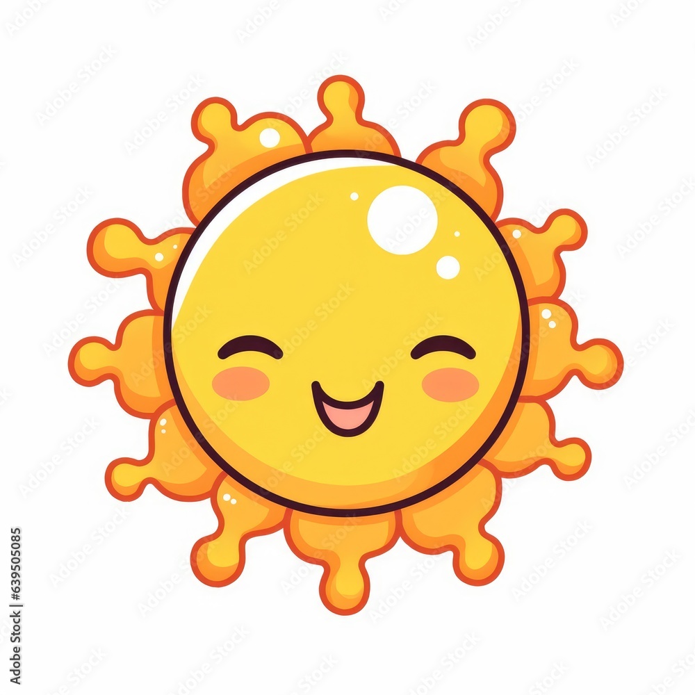 Cute Sun illustration Isolated on White Background Cute Sun illustration Isolated on White Background