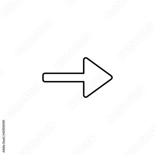Right Arrow icon design with white background stock illustration