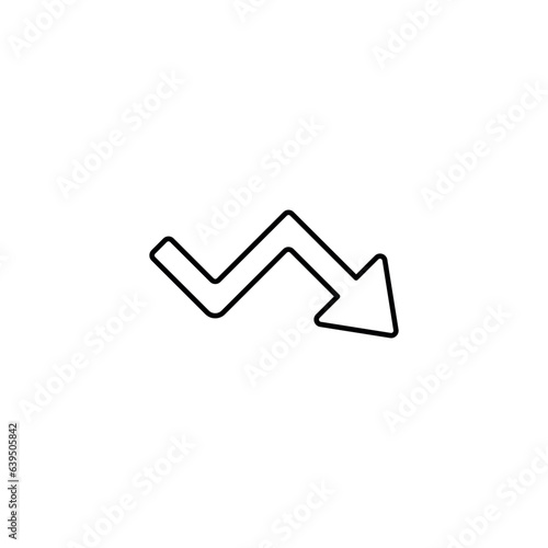 Zig Zag icon design with white background stock illustration