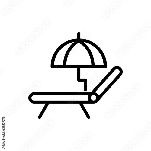relaxation chair for outdoor design template illustration