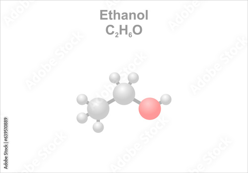 Ethanol. Simplified scheme of the molecule.
Drinking alcohol. Causes degeneration of the human liver.
