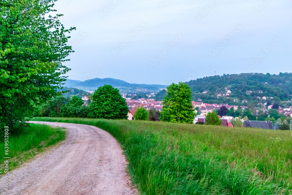 Sommerliche Fahrradtour durch das Schmalkaldener Umland bis in Werratal bei Fambach - Thüringen - Deutschland