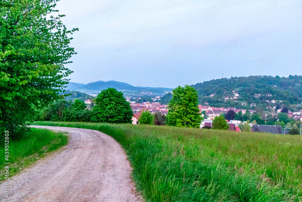 Sommerliche Fahrradtour durch das Schmalkaldener Umland bis in Werratal bei Fambach - Thüringen - Deutschland Sommerliche Fahrradtour durch das Schmalkaldener Umland bis in Werratal bei Fambach - Thüringen - Deutschland