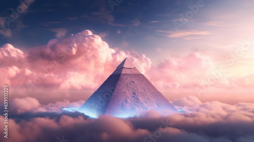 pyramid in the clouds