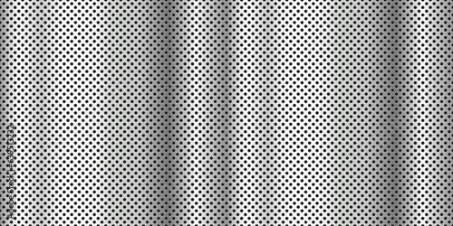 Vector stainless steel metallic seamless pattern. Realistic metal net. Holes perforated wallpaper. Glitzy shiny chrome industrial surface pattern repeat. Endless polished aluminum tile background