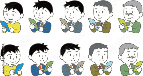 スマホを操作する男性