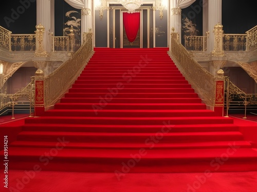 red carpet on the stairs