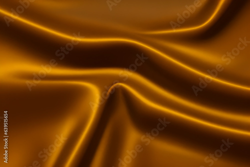 Abstract background of a semitransparent silk fabric of ocher color photo