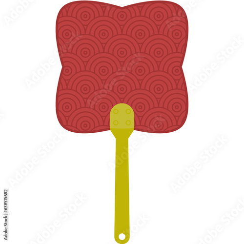 Aesthetic Manual Handle Hand Fan Chuseok Circle Style Collection