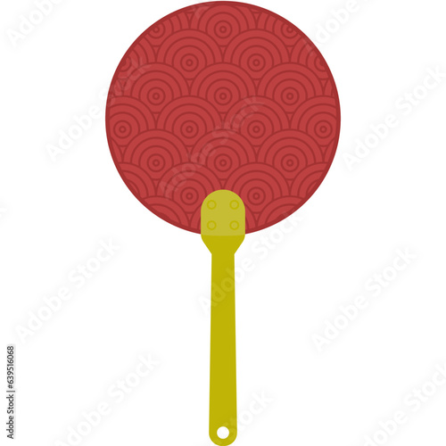 Aesthetic Manual Handle Hand Fan Chuseok Circle Style Collection