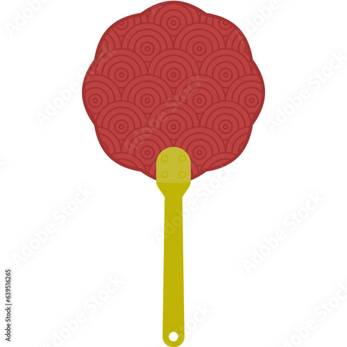 Aesthetic Manual Handle Hand Fan Chuseok Circle Style Collection